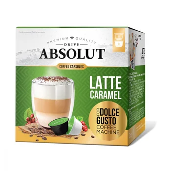 

Coffee Absolut drive "latte caramel", capsules for coffee machine Dolce Gusto, 16 capsules