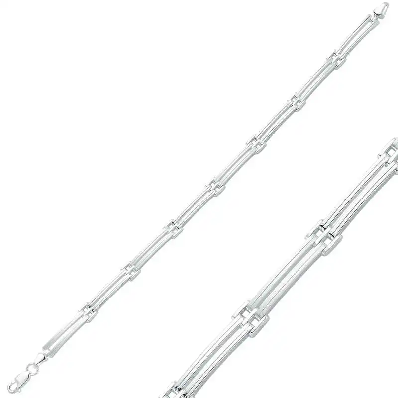

Armagano 100% 925 Sterling Silver Two Row Male Bracelet High Quality and Original Men 'S Wrist Straps