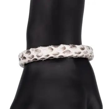 

Leather bracelet otokodesign 55418 (white, magnetic lock, genuine leather, python skin)