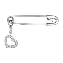 Серебряная булавка с фианитом SOKOLOV 94040017