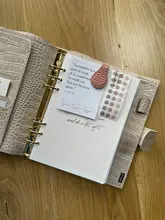 Moterm Luxe-planificador de anillos A5 con carpeta de anillos de 30mm, Agenda, organizador de granos Crocs, diario, Bloc de notas, cuaderno de bocetos