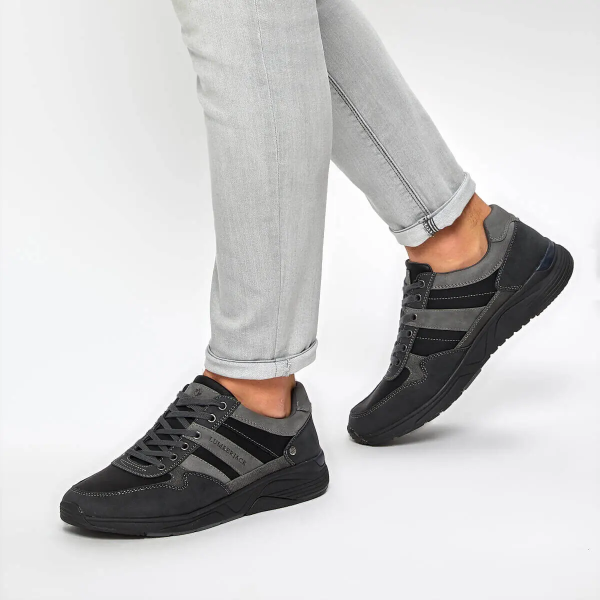 FLO Flo Black Men 'S Sneaker Shoes PACER 9PR LUMBERJACK
