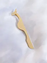 Pinzas para pestañas, rizador para maquillaje de color dorado de acero inoxidable, instrumentos cosméticos de belleza para mujer