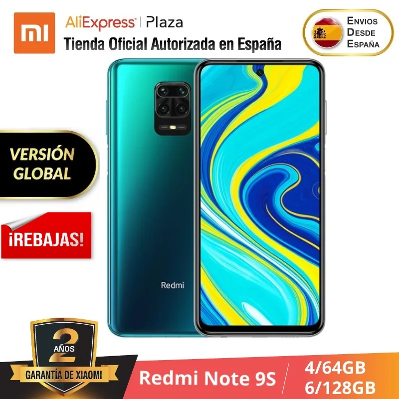 

Xiaomi Redmi Note 9S (64GB ROM 4GB RAM / 128GB 6GB Snapdragon 720) [Teléfono Móvil Versión Global para España] note9s