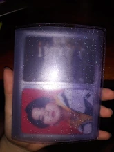 64 tarjetas de capacidad Mini titular carpetas álbumes con bling funda transparente para 6*6*9cm juegos tarjeta multifunción manga titular