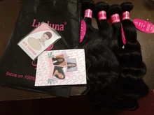 Luduna-mechones de pelo ondulado brasileño para mujer negra, extensiones de pelo ondulado 150% humano, 1/3/4 piezas, Remy