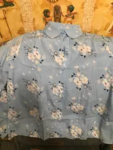 Blouse Shirt Work-Wear Turn-Down-Collar Casual Tops Long-Sleeve Chiffon Elegant Plus-Size