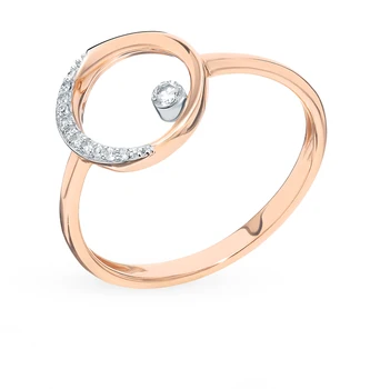 

Gold ring with diamonds sunlight sample 585