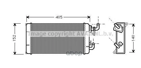 Ava Ms6258_радиатор Печки! Mb Mb100 2.3d 88-96 Ava Ms6258 Ava арт. MS6258