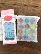 12 unids/set uñas polvo escamas iridiscentes lentejuelas oro plata Super brillante lentejuelas uñas artísticas manicura Decoración