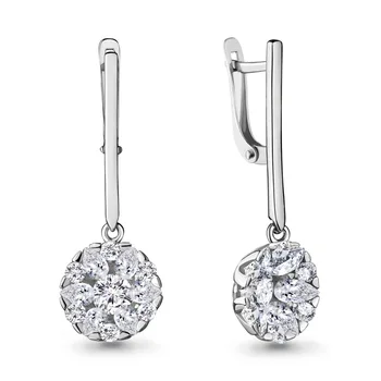 

Earrings made of silver with cubic zirconia