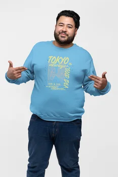 

Angemiel Wear Tokyo Is A Good İdea Blue Men Sweatshirts