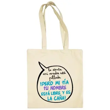 

Cloth bag customizable with name phrase funny my aunt is free and is the cane boy
