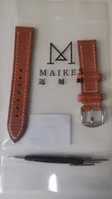 MAIKES-correa de cuero genuino para reloj, 20mm, 22mm, 24mm, accesorios para relojes DW, Galaxy Watch Gear s3