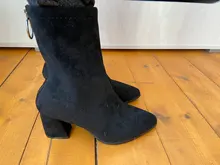 Stretch Boots High-Heels Pointed-Toe Womens Autumn Fashion Flock JIANBUDAN Ankle New