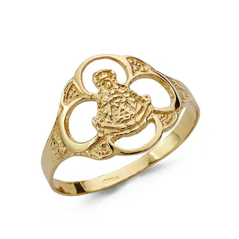 

18k solid gold ring Virgin Dew tambourine [AA0680]