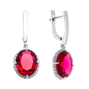 

Silver earrings with cubic zirconia Sint.