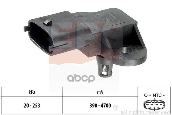 1.993.092_датчик Давления Воздуха! Opel Astra H/Speedster/Zafira 2.0i 00 Eps 1993092 EPS арт. 1993092