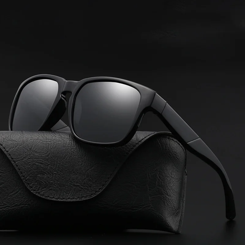 

GIFANSEE polarized sunglasses men square mirror lens luxury Brand UV400 high quality sport retro