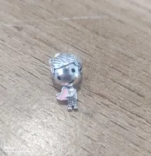 Plata de Ley 925 auténtica Ariel, abalorio compatible con pulsera Pandora Original y brazalete, fabricación de moda, joyería DIY para mujeres CMC006, 100%