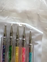Uds 2 pincel delineador de manicura de Gel de uñas arte pintura plumas polaco que salpican lápiz cepillo para manicura uñas encantos herramienta de belleza