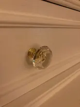 Cupboard Pulls Furniture-Handle Drawer-Knobs Gold-Base Crystal Diamond-Shape NAIERDI