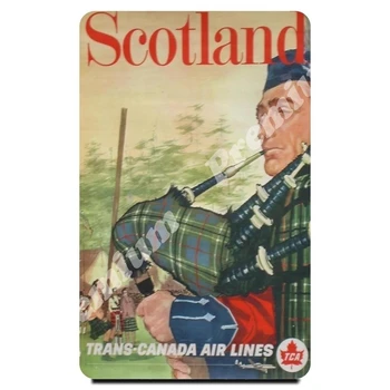 

Scotland souvenir magnet vintage tourist poster