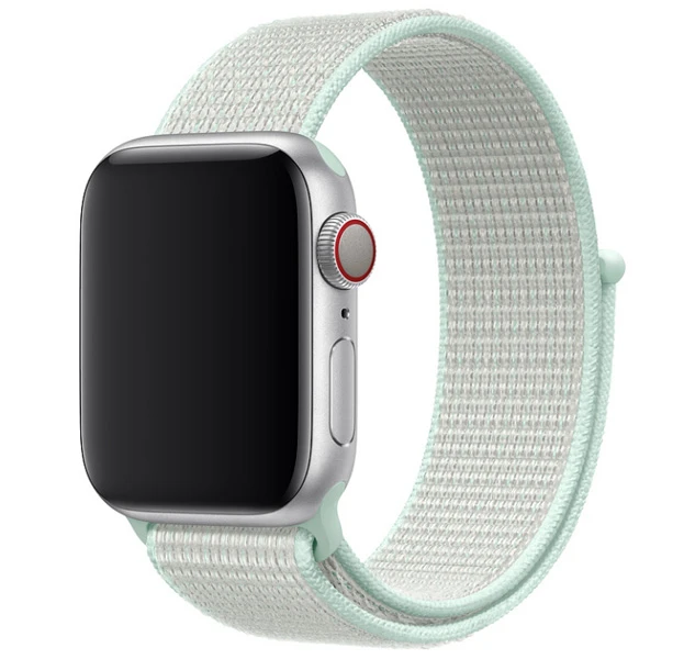 Pastel mint nylon Velcro strap for Apple Watch 42/44/45mm | Наручные часы
