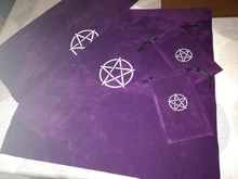 Tablecloth Card-Pad Divination Altar Tarots Astrology Velvet Pentacles Vintage with Bag