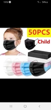 Mascarilla desechable de 3 capas para niños, máscara de niño máscara de cara para niños, no tejida, protección infantil, 50 Uds.