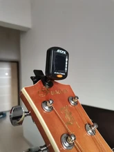 Guitar Tuner Chromatic Bass Ukulele Rotatable Black for Acoustic Lcd-Display