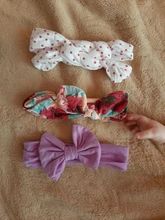 3 unids/set Color sólido nailon suave cinta elástica para la cabeza del bebé arcos anudada recién nacido bebé niña diademas para el cabello accesorios niñas Haarband