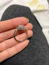 FDLK-Conjunto de anillos de boda elegantes para mujer, joyería de compromiso con brillante intenso, anillo de circón para mujer, 2 uds.