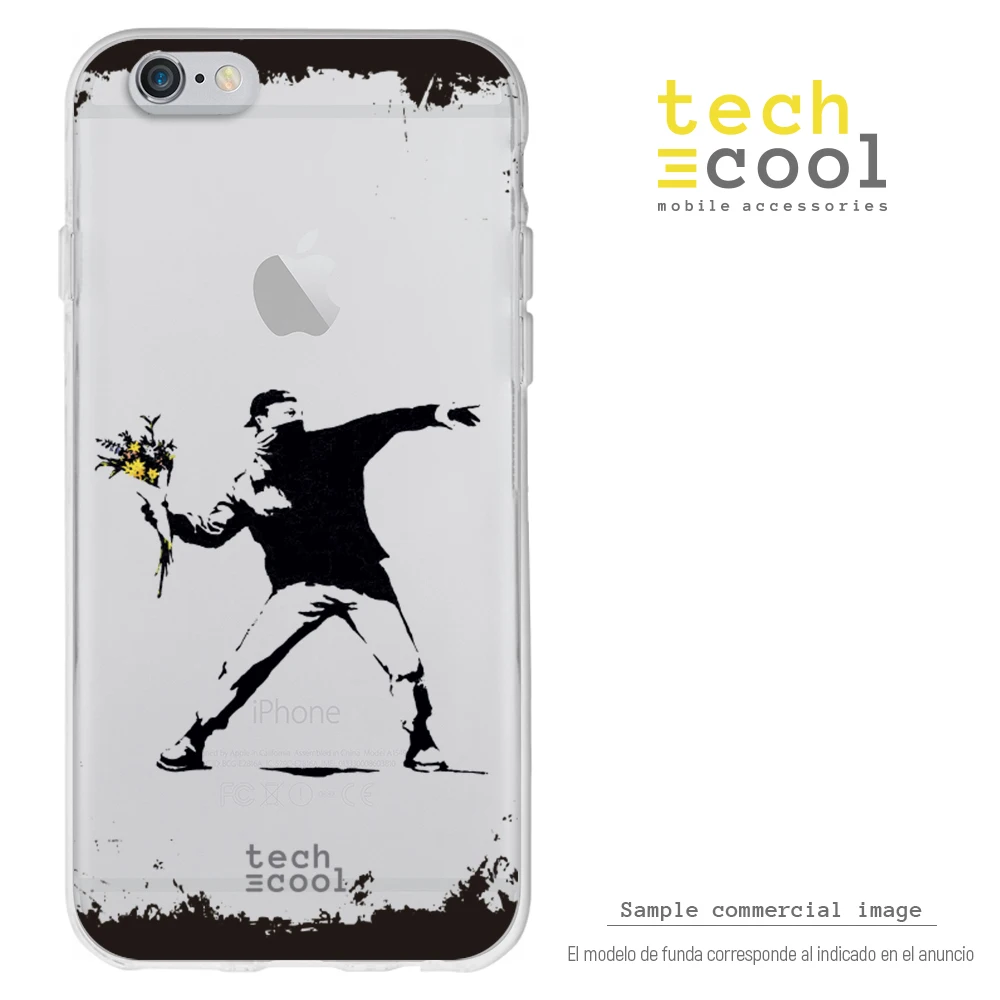 FunnyTech®Чехол-подставка для LG G5 силиконовый L Banksy граффити прозрачный букет
