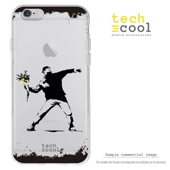 

FunnyTech®Stand case for Samsung Galaxy A5 Silicone (2016) Banksy Graffiti transparent bouquet