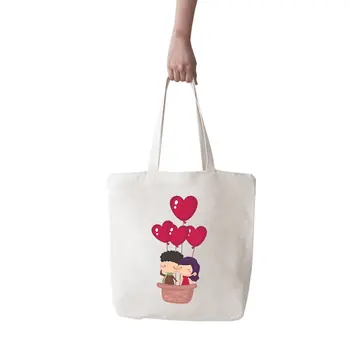 

Angemiel Bag Big Happy Valentine Picture Shopping Beach Tote Bag