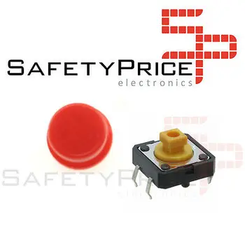 

5x push button B3F key Omron red Electronica Arduino prototype 12mm Spain