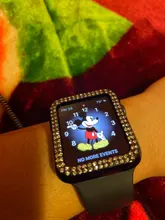 De moda doble diamante PC parachoques para Apple Watch serie SE 6 5 4 3 2 40mm 44mm 38mm 42mm para iWatch proteger marco