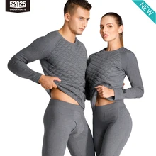 52025 Зимнее термобелье мужское Термобелье женское Теплое 3-слойное толстое термобелье из хлопка Флисовое термобелье с панелями Обновленный дизайн Анатомический крой Зимнее термобелье ropa invierno hombre