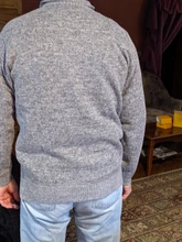 Suéter grueso de lana para hombre, Jersey cálido de cuello alto con media cremallera, suéteres de lana de punto ajustados para invierno
