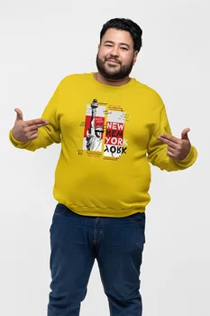 

Angemiel Wear New York Peace Statue Yellow Men 'S Sweatshirt
