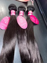 Extensiones de cabello humano liso brasileño, 1/3/4 Uds., extensiones de cabello Natural/negro azabache, extensiones de cabello humano Younsolo