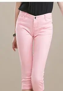 OIL6664 Women's Capris Summer Pants For Women m002 Candy PanSummer Autumn Solid Elastic Waist Cotton Linen Pants Black Pants OIL6664 Women's Capris Summer Pants For Women m002 Candy PanSummer Autumn Solid Elastic Waist Cotton Linen Pants Black Pants