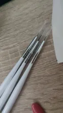 ROSALIND 3 unids/lote blanco cepillo para uñas de Gel UV polaco cepillos suaves para manicura pequeño pintura patrón con forma de uña de uñas de arte