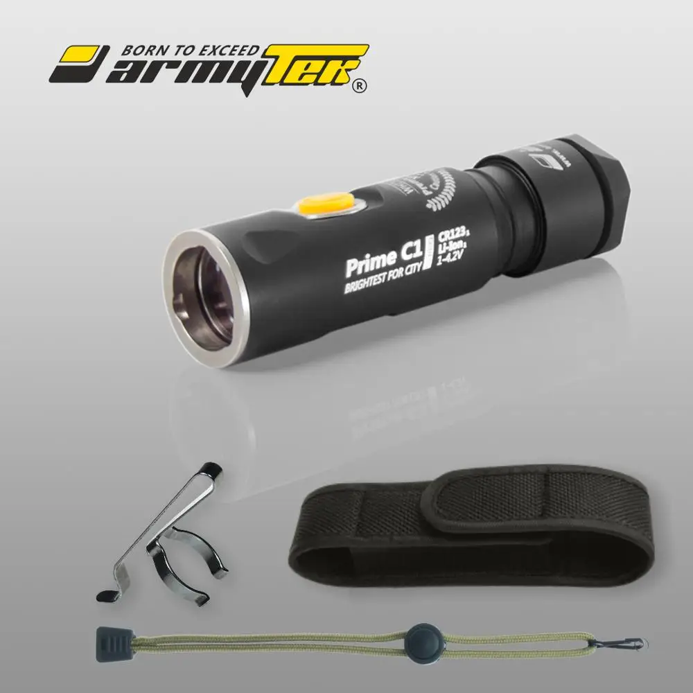 Светодиодный Фонарь Armytek Prime C2 XP-L 1050 LED Lumens+ Магнитная зарядка+ 18350 Li-Ion аккумулятор Перезаряжаемый Фонарь на каждый день