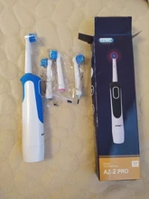 Azdent-batería tipo 2AA no incluida, cepillo de dientes eléctrico giratorio, para blanqueamiento de dientes, para adultos, AZ-2