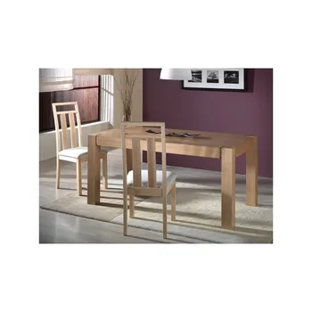 

Comedo table, rectangular oak veneer board for dining, kitchen and living room, contemporary modern style