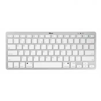 

WIRELESS KEYBOARD TRUST SWIM WHITE-BT 3.0 - 13 MULTIMEDIA KEYS-ON-OFF SWITCH-2XAAA