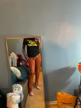 Adogirl-pantalones de piel sintética con cremallera para mujer, medias elásticas de media cintura, color negro, otoño e invierno, 2020