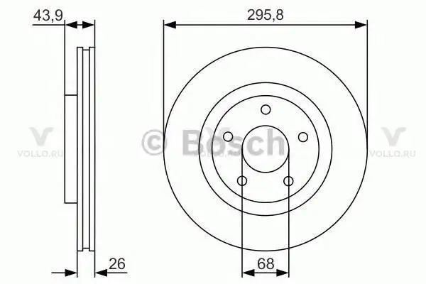 0986479r89 bosch тормозной диск передний